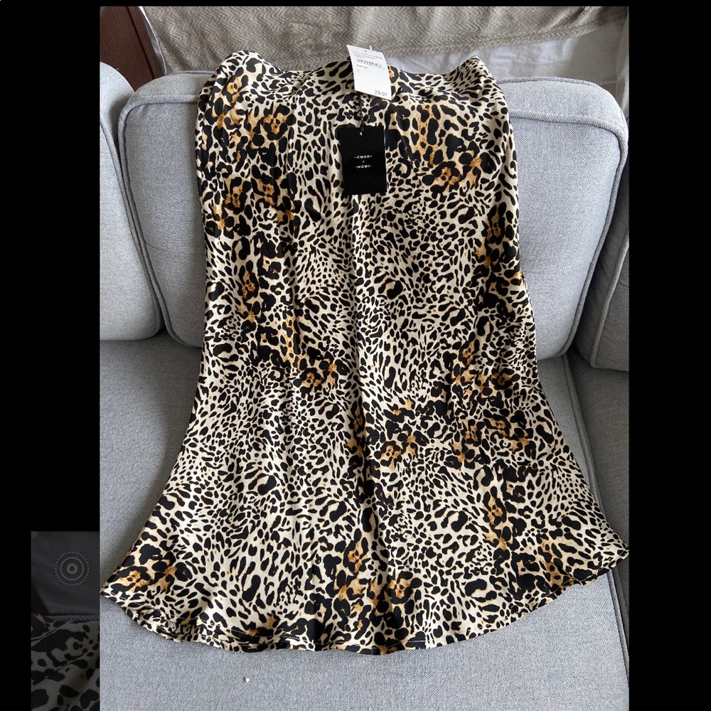 Leopard print trendy midi skirt